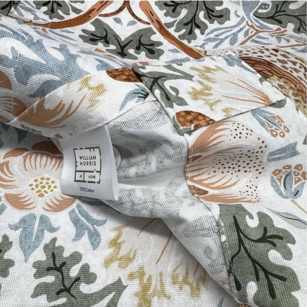 William Morris Strawberry Thief Saffron 2 Panel Curtains 38